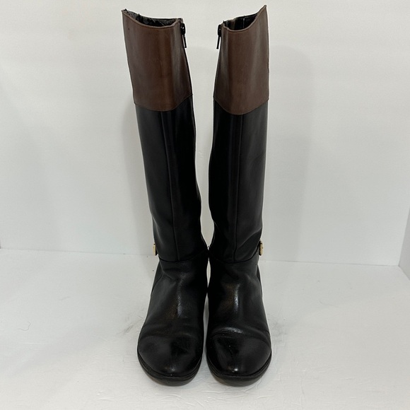 Ralph Lauren Shoes - Ralph Lauren Black and Brown Knee-High Women's Boots Size 8.5
